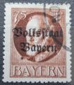 Poštová známka Bavorsko 1919 Krá¾ Ludvík III. pretlaè Mi# 135 II A