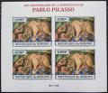 Poštové známky Burundi 2013 Umenie, Pablo Picasso neperf. Mi# 3313 B Bogen