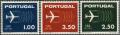 Poštové známky Portugalsko 1963 Letecká spoleènost TAP, 10. výroèie Mi# 951-53