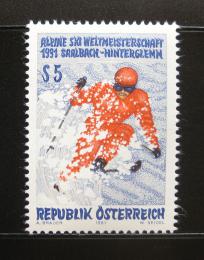 Poštová známka Rakúsko 1991 MS v lyžování Mi# 2014
