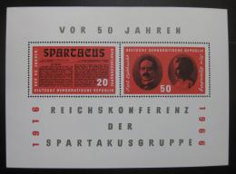 DDR 1966 Organizácie Spartakus Mi# Block 25