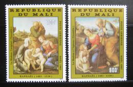 Poštové známky Mali 1983 Umenie, Raffael Santi, vianoce Mi# 981-82