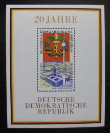 Poštové známky DDR 1969 Výroèí vzniku republiky Mi# Block 28