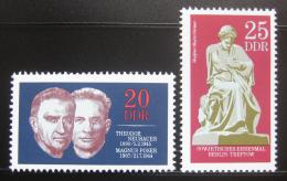 Poštové známky DDR 1970 Bojovníci proti fašismu Mi# 1603-04