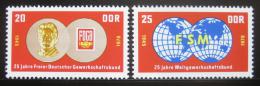 Poštové známky DDR 1970 Výroèí odborù Mi# 1577-78