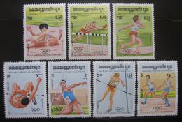 Poštové známky Kambodža 1984 LOH Los Angeles Mi# 568-74