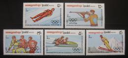 Poštové známky Kambodža 1983 ZOH Sarajevo Mi# 517-21 Kat 19€