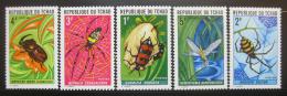 Poštové známky Èad 1972 Pavúky a hmyz Mi# 510-14 Kat 16€