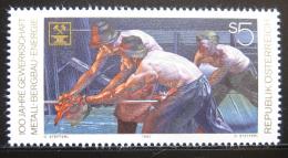 Poštová známka Rakúsko 1990 Oceláøi a horníci Mi# 2009