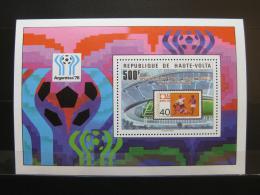 Poštová známka Horná Volta 1979 MS ve futbale, pretlaè Mi# Block 52