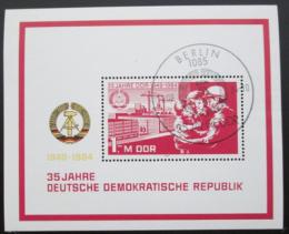 Poštová známka DDR 1984 Výroèí vzniku republiky Mi# Block 78