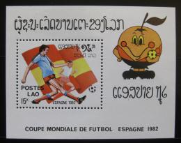 Poštová známka Laos 1982 MS ve futbale Mi# Block 89