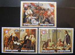 Poštové známky Burundi 1976 Americká revolúcia Mi# 1284-89 A