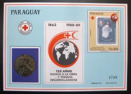 Poštová známka Paraguaj 1989 Èervený kríž Mi# Block 457