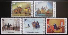Poštové známky Horná Volta 1975 Americká revolúcia Mi# 569-73