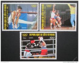 Poštové známky Pobrežie Slonoviny 1988 LOH Soul Mi# 970-72