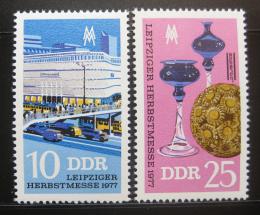 Poštové známky DDR 1977 Lipský ve¾trh Mi# 2250-51