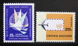 Poštové známky OSN New York 1964 Letecké Mi# 131-32