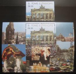 Poštová známka Svätý Tomáš 1990 Brandenburská brána Mi# 1211 + Block 247