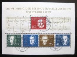 Poštová známka Nemecko 1959 Skladatelia Mi# Block 2