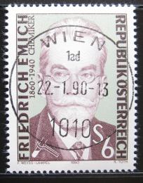 Poštová známka Rakúsko 1990 Friedrich Emich, chemik Mi# 1981