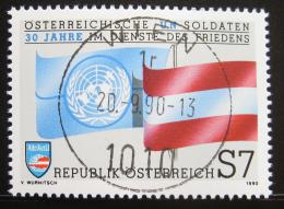 Poštová známka Rakúsko 1990 Vojenské síly v OSN Mi# 2004