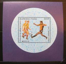 Poštová známka Burkina Faso 1985 MS ve futbalu Mi# Block 94