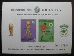 Poštová známka Uruguaj 1981 MS ve futbale Mi# Block 51 B Kat 30€