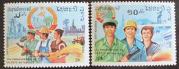 Poštové známky Laos 1985 Vyroèí vzniku republiky Mi# 878-79