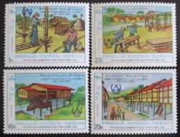 Poštové známky Laos 1987 Bydlení pro bezdomovce Mi# 1034-37