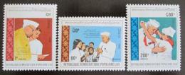 Poštové známky Laos 1989 Džaváharlál Néhrú Mi# 1179-81