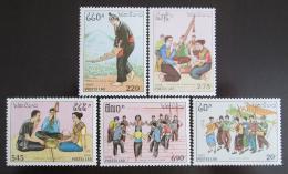 Poštovní známky Laos 1991 Hudební slavnosti Mi# 1276-80