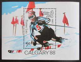 Poštová známka Laos 1987 ZOH Calgary Mi# Block 114
