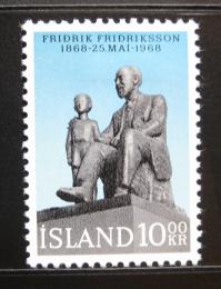 Poštová známka Island 1968 Fridrik Fridriksson Mi# 421