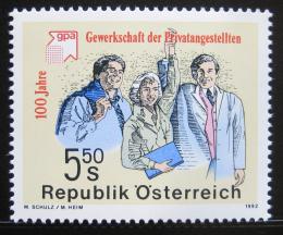 Poštová známka Rakúsko 1992 Odborový svaz v soukromém sektoru Mi# 2049