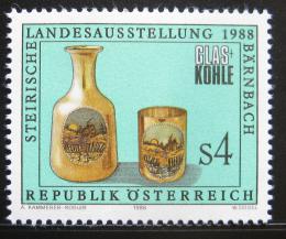 Poštová známka Rakúsko 1988 Štýrská výstava skla Mi# 1919