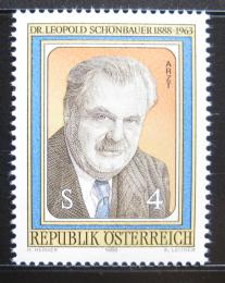 Poštová známka Rakúsko 1988 Leopold Schönbauer, lékaø Mi# 1941