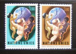 Poštové známky OSN Ženeva 1974 Svìtová populace Mi# 43-44