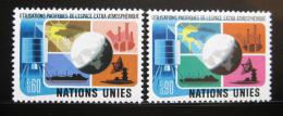 Poštové známky OSN Ženeva 1975 Mírové využití vesmíru Mi# 46-47