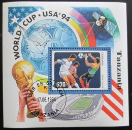Poštová známka Tanzánia 1994 MS ve futbale Mi# Block 249