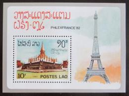 Poštová známka Laos 1982 Výstava PHILEXFRANCE Mi# Block 90