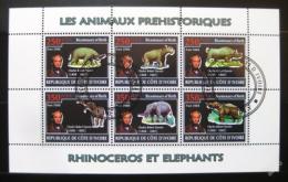 Poštové známky Pobrežie Slonoviny 2009 Pravìcí slony a nosorožce