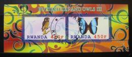 Poštové známky Rwanda 2011 Motýle a sovy III