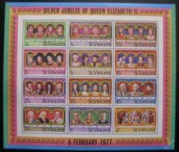 Poštové známky Svätý Vincent 1977 Krá¾ové Mi# Block 6