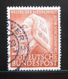 Poštová známka Nemecko 1953 Dr. Johann Christian Senckenberg, lékaø Mi# 175