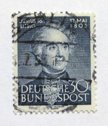 Poštová známka Nemecko 1953 Justus von Liebig, chemik Mi# 166 Kat 25€