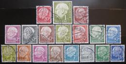 Poštové známky Nemecko 1954-60 Prezident Heuss Mi# 177-94