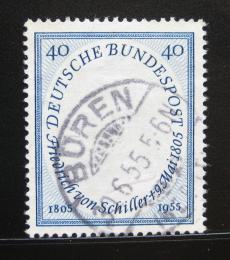 Poštová známka Nemecko 1955 Friedrich von Schiller Mi# 210
