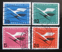 Poštové známky Nemecko 1955 Lufthansa emblém Mi# 205-08