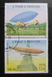 Poštové známky Svätý Tomáš 1983 BRASILIANA, Vzducholode Mi# 827-28